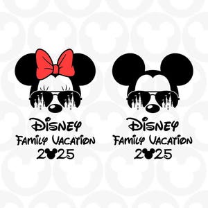 2025 Disney Family Vacation, Mickey Minnie Mouse, Castle, Matching Set, Trip, Svg Png Formats, Instant Download, Silhouette Cameo, Cricut