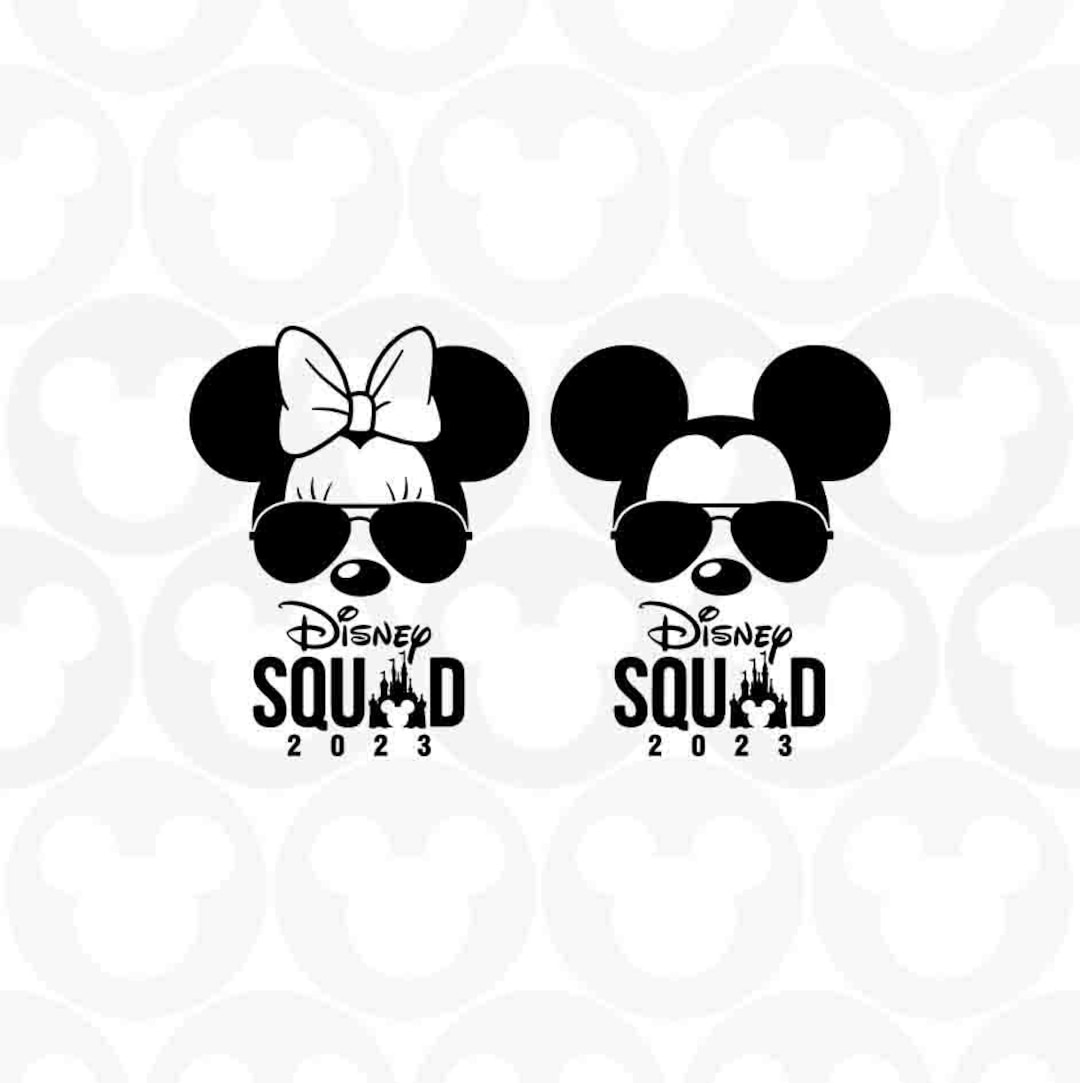 2023, Mickey Minnie Mouse, Squad 2023, Family, Glasses Castle Ears Head