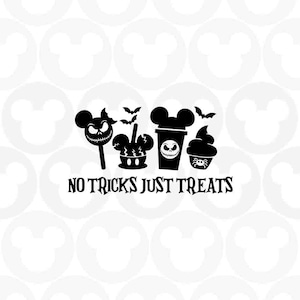 No Tricks Just Treats, Halloween Snacks, Jack Face, Svg Png Formats, Instant Download, Silhouette Cameo, Cricut