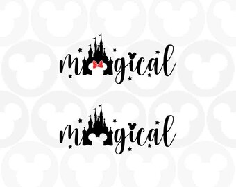 Magical, Castle, Mickey Minnie Mouse, Castle Head Ears Bow, Svg Png Formats, Instant Download, Silhouette Cameo, Cricut