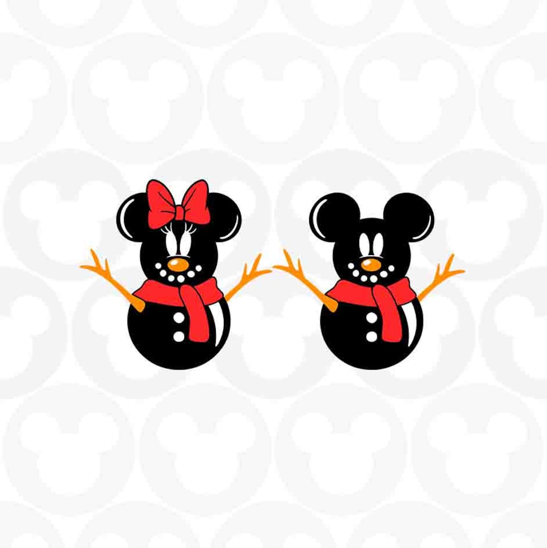 Snowman Christmas Snowmen Holiday Mickey Minnie Mouse Svg - Etsy
