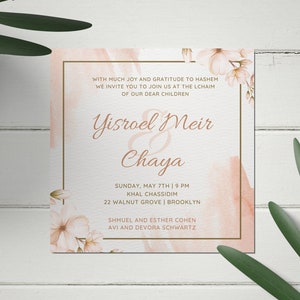 Vort Invitation L #39 chaim Invitation Engagement Announcement Canva