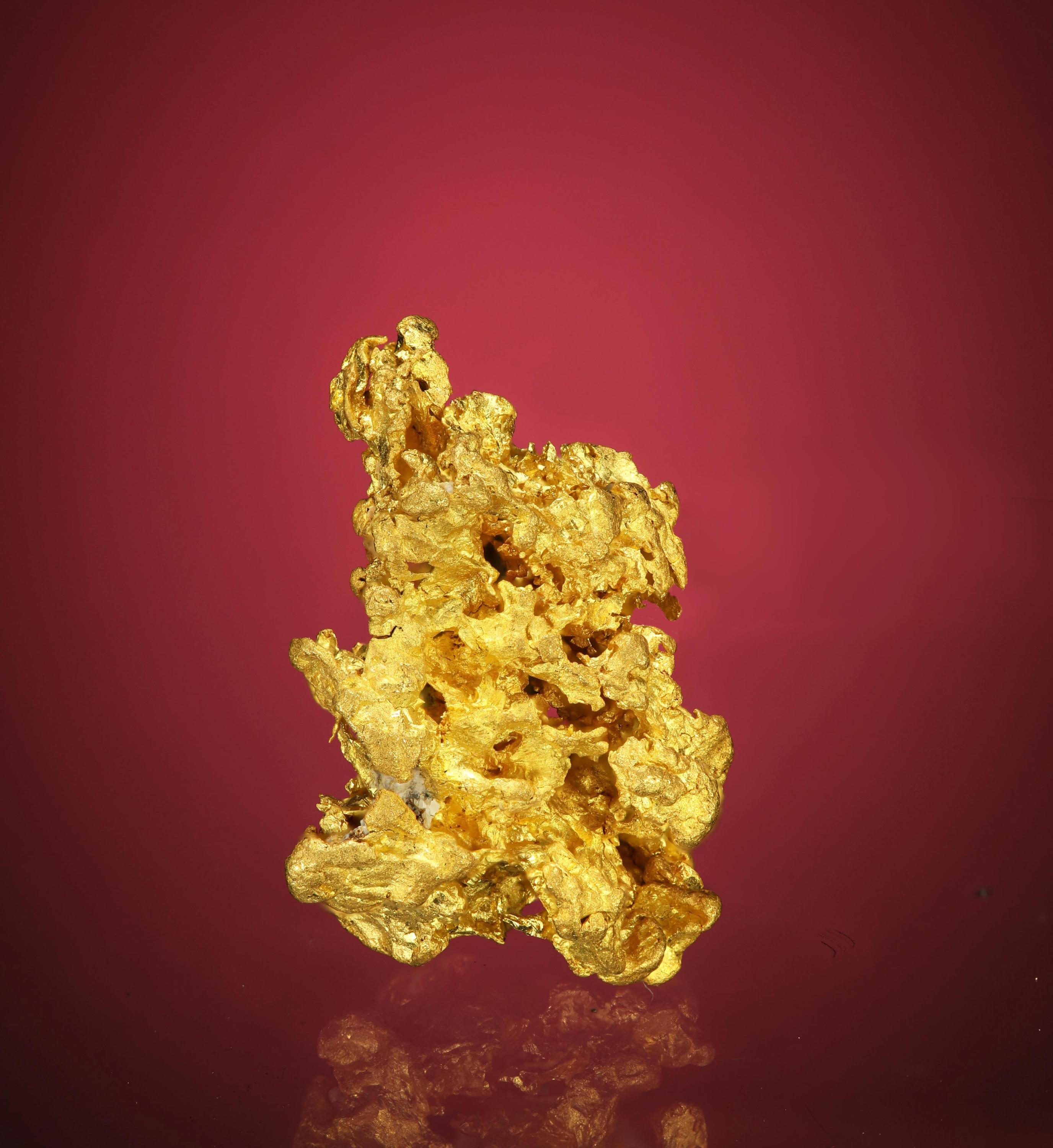 結晶化した金 天然結晶化した金の結晶標本 - カリフォルニア州