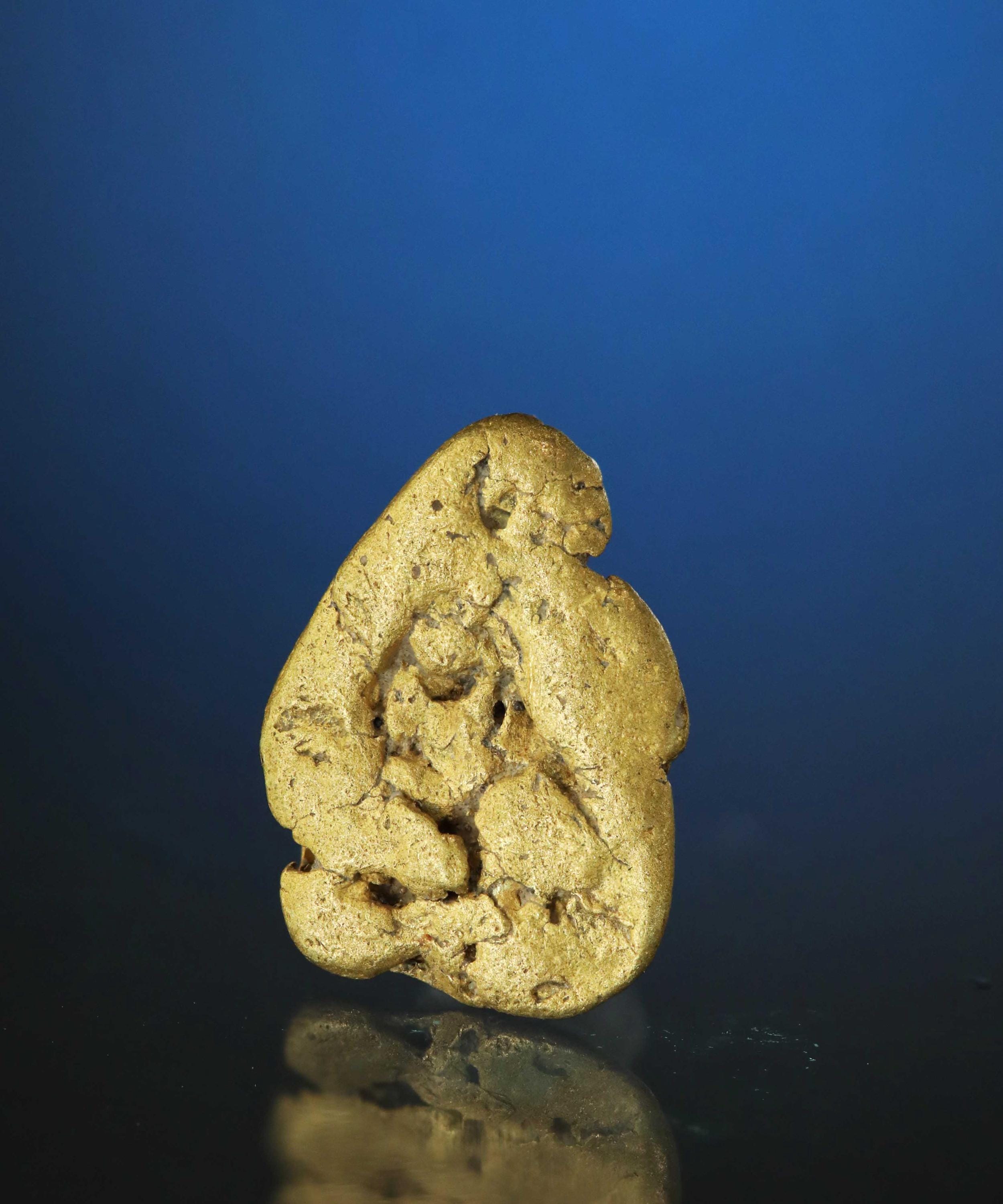Gold Nugget Dense High Purity Bright Natural Gold Specimen