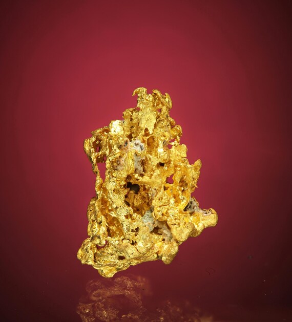 結晶化した金 天然結晶化した金の結晶標本 - カリフォルニア州