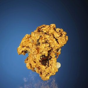 Gold Nugget with Limonite and Quartz Natural Gold Specimen - Pima County, Arizona