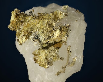 Foglia d'oro cristallizzata su quarzo - Oriental Mine, Sierra County, California