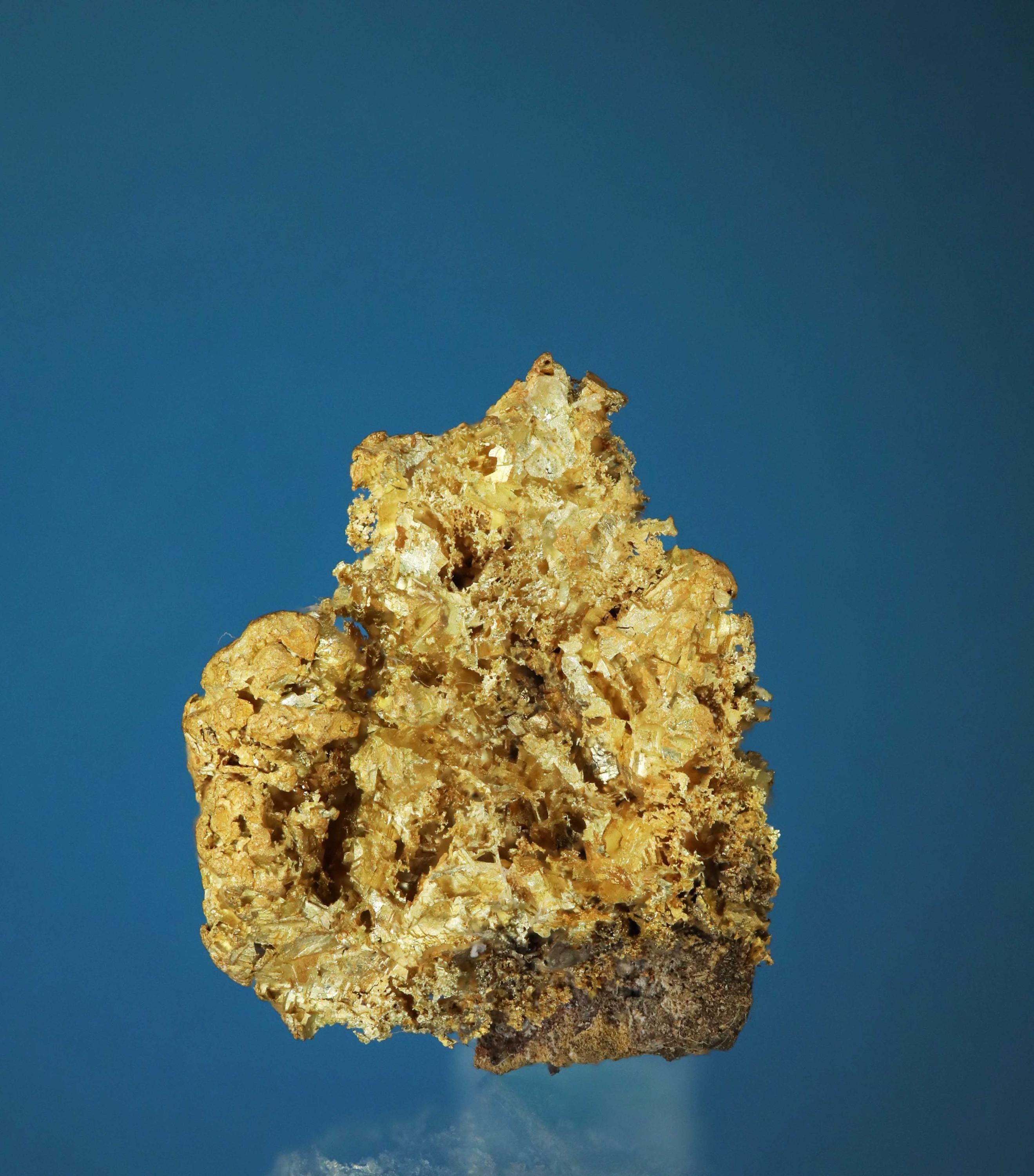 Crystallized Native Gold on Limonite Matrix Natural Gold Specimen