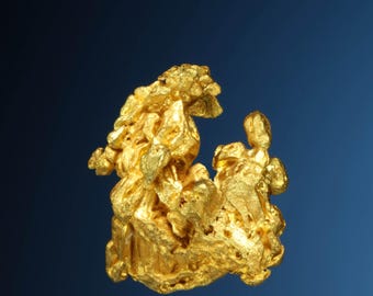 樹枝状ワイヤー金天然金結晶標本 - カリフォルニア州エルドラド郡