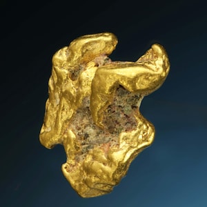 Native Gold Nugget Natural Gold Nugget - Caborca Municipality, Sonora Desert, Mexico