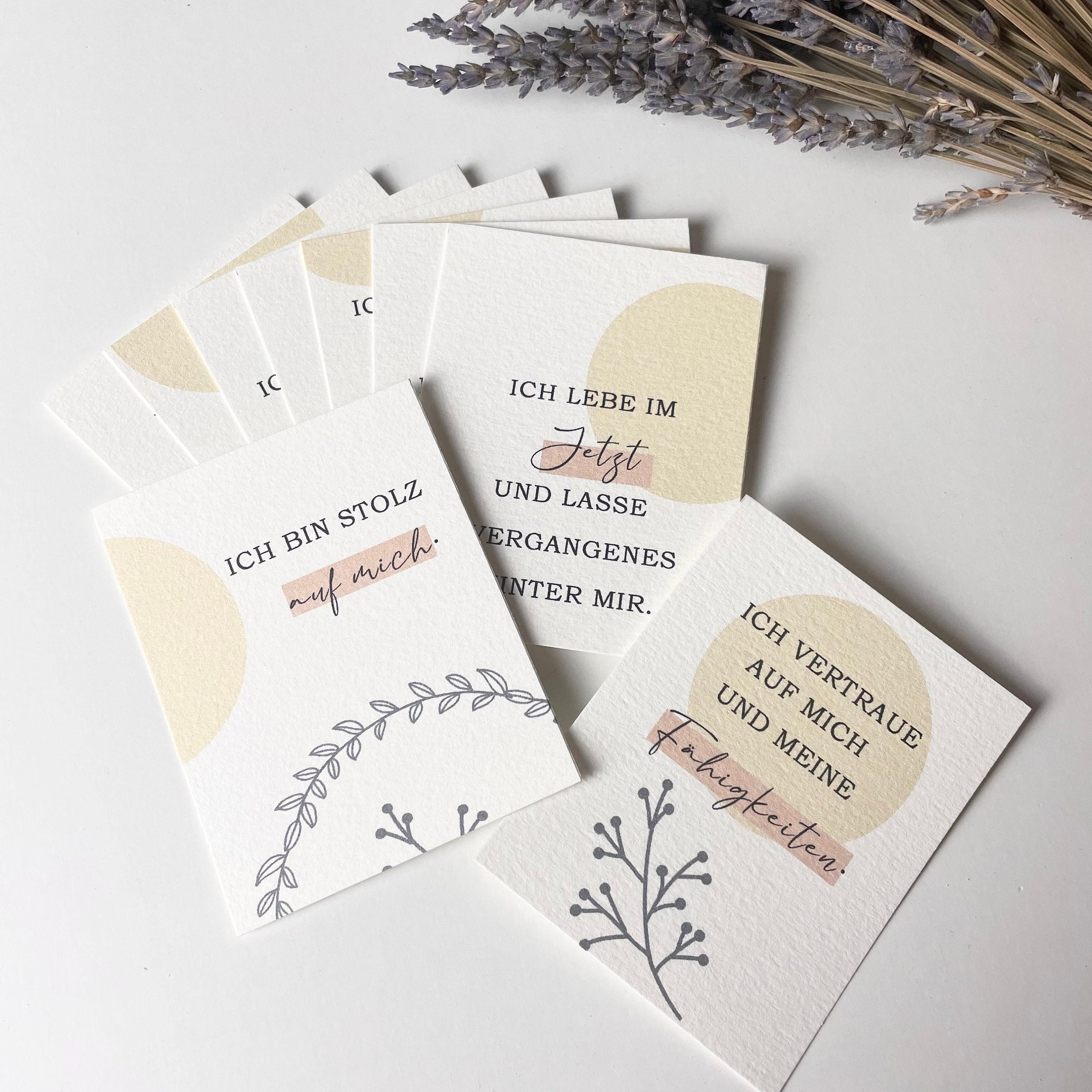 AFFIRMATIONSKARTEN für Frauen Selbstliebe und Achtsamkeit Set 9 Karten ...