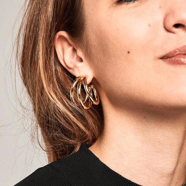 Louis Vuitton Gold Hoops Etsy