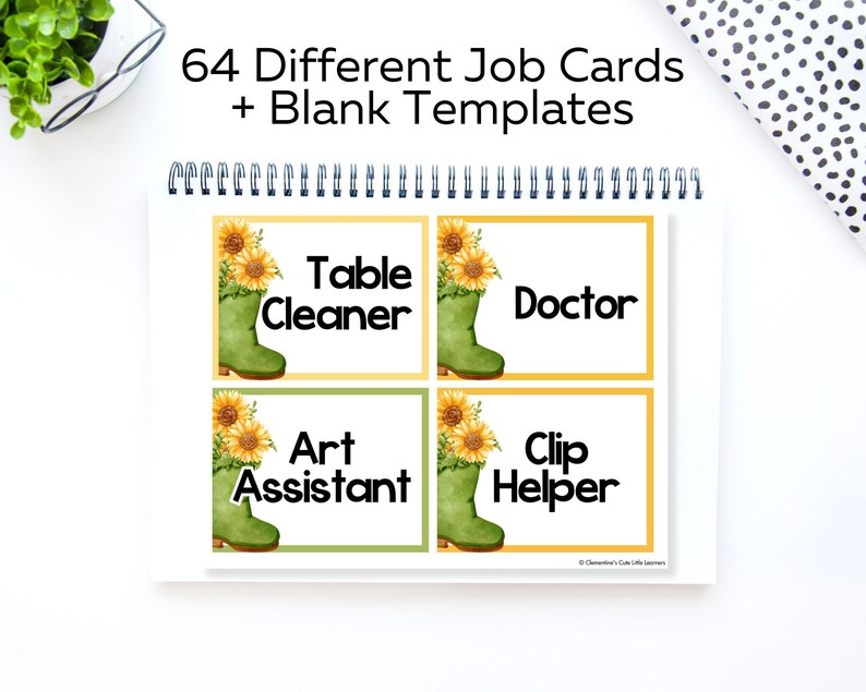 Sunflowers Classroom Jobs Display | Editable Bulletin Board Decor for ...