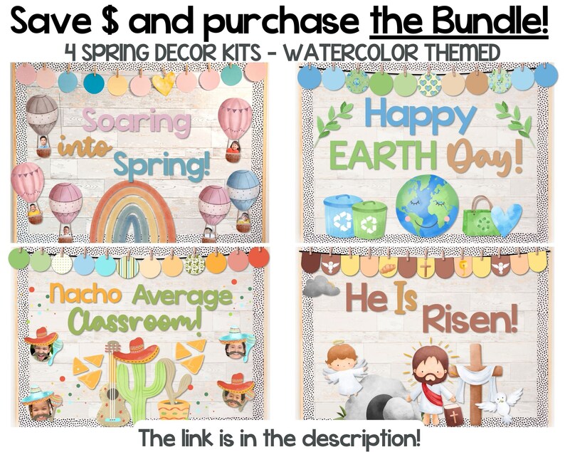 Hot Air Balloons Spring Bulletin Board & Interactive Classroom Decor ...