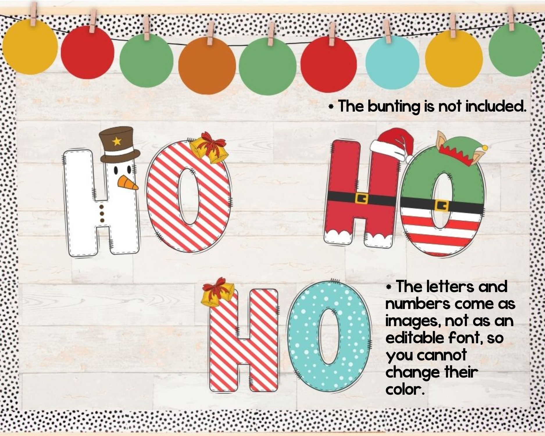 Christmas Bulletin Board Letters – Printable Holiday Alphabet for ...