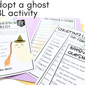 Adopt a Ghost Project Based Learning, Printable Halloween Activity ...