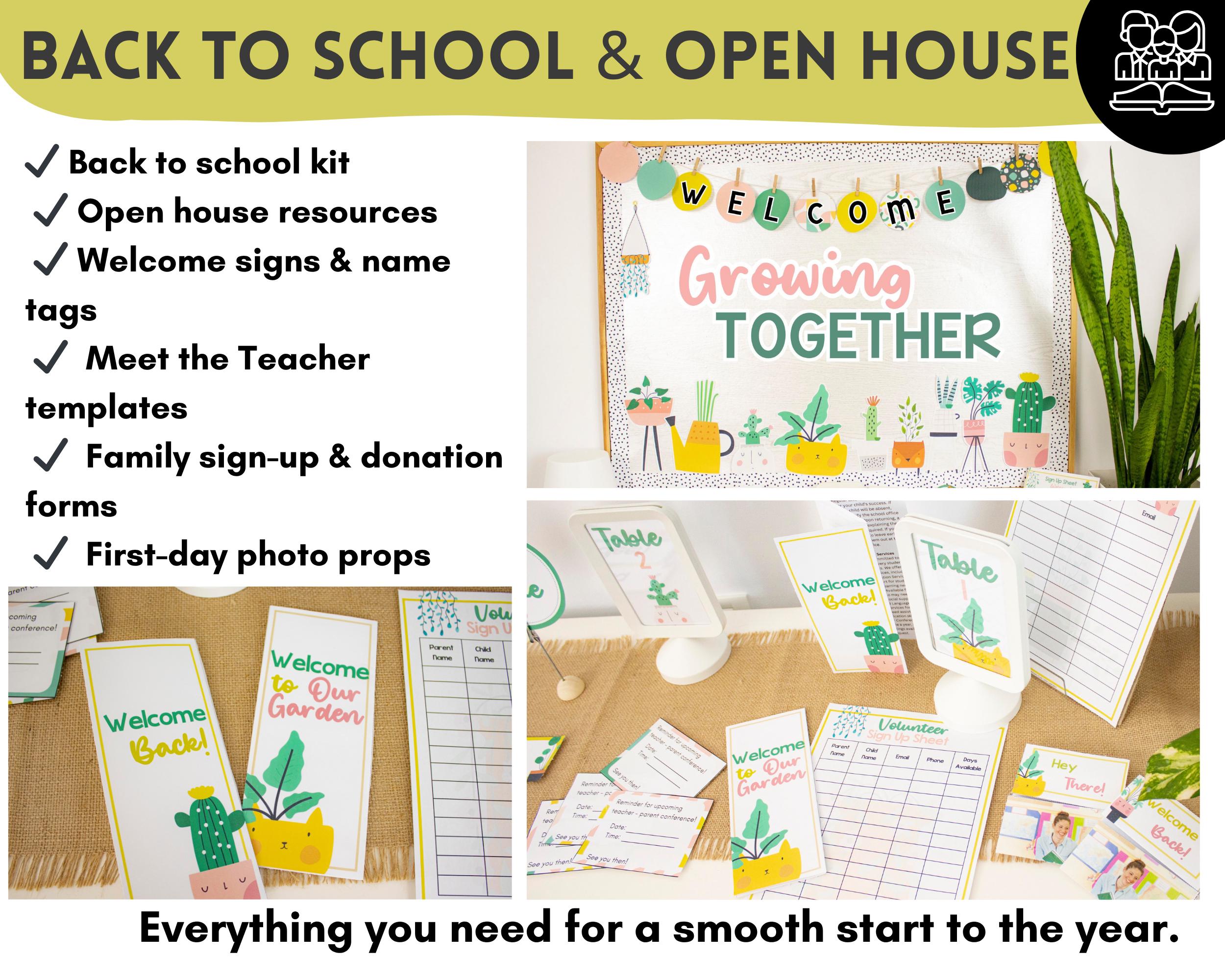 Modern Garden Classroom Decor Bundle | Editable Plant Theme Bulletin ...