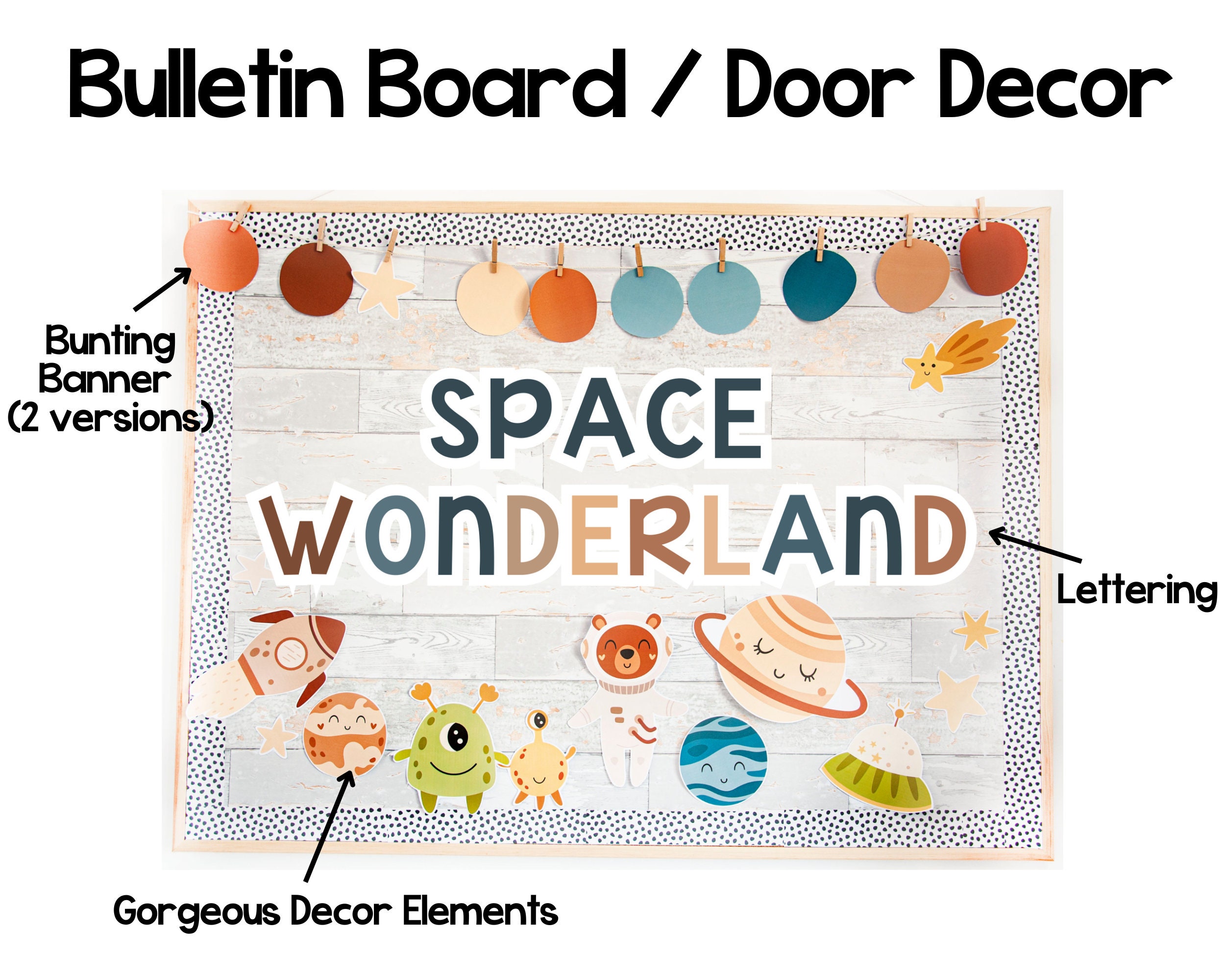 Boho Space Room Transformation Kit Bulletin Board Classroom Etsy