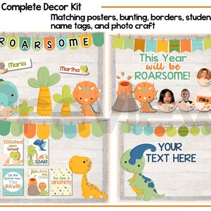 Dinosaur Classroom Decor: 2026 New Year Bulletin Board, Crafts ...