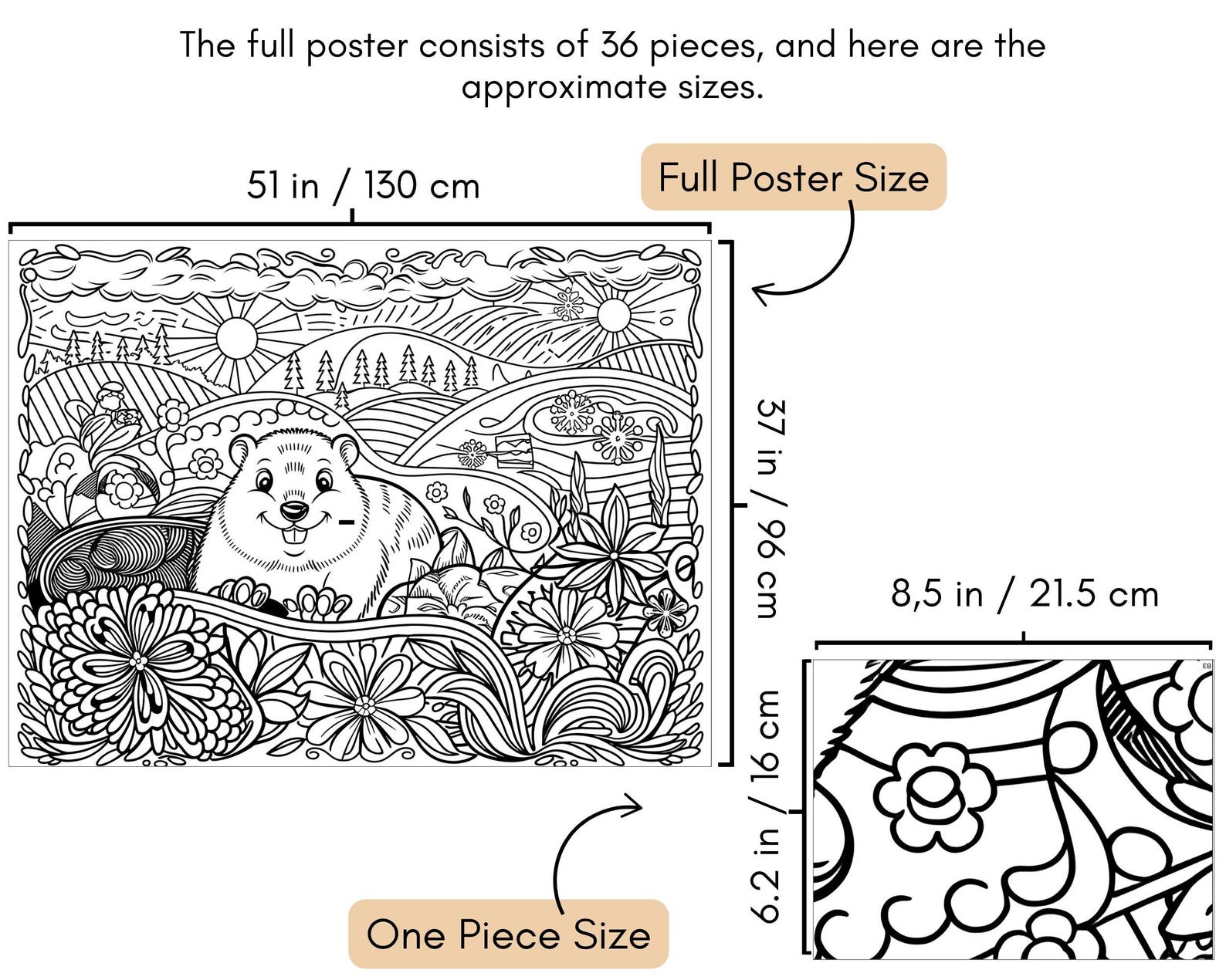 Groundhog Day Collaborative Poster | Printable Coloring Mural for ...