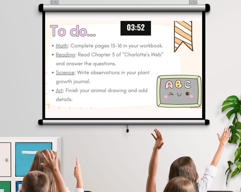 Back to School Daily Classroom Slides | Editable Template With Timers ...