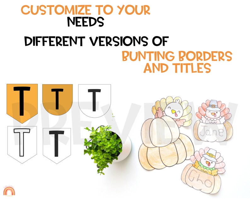 Thanksgiving Little Turkeys Bulletin Board & Classroom Decor Etsy