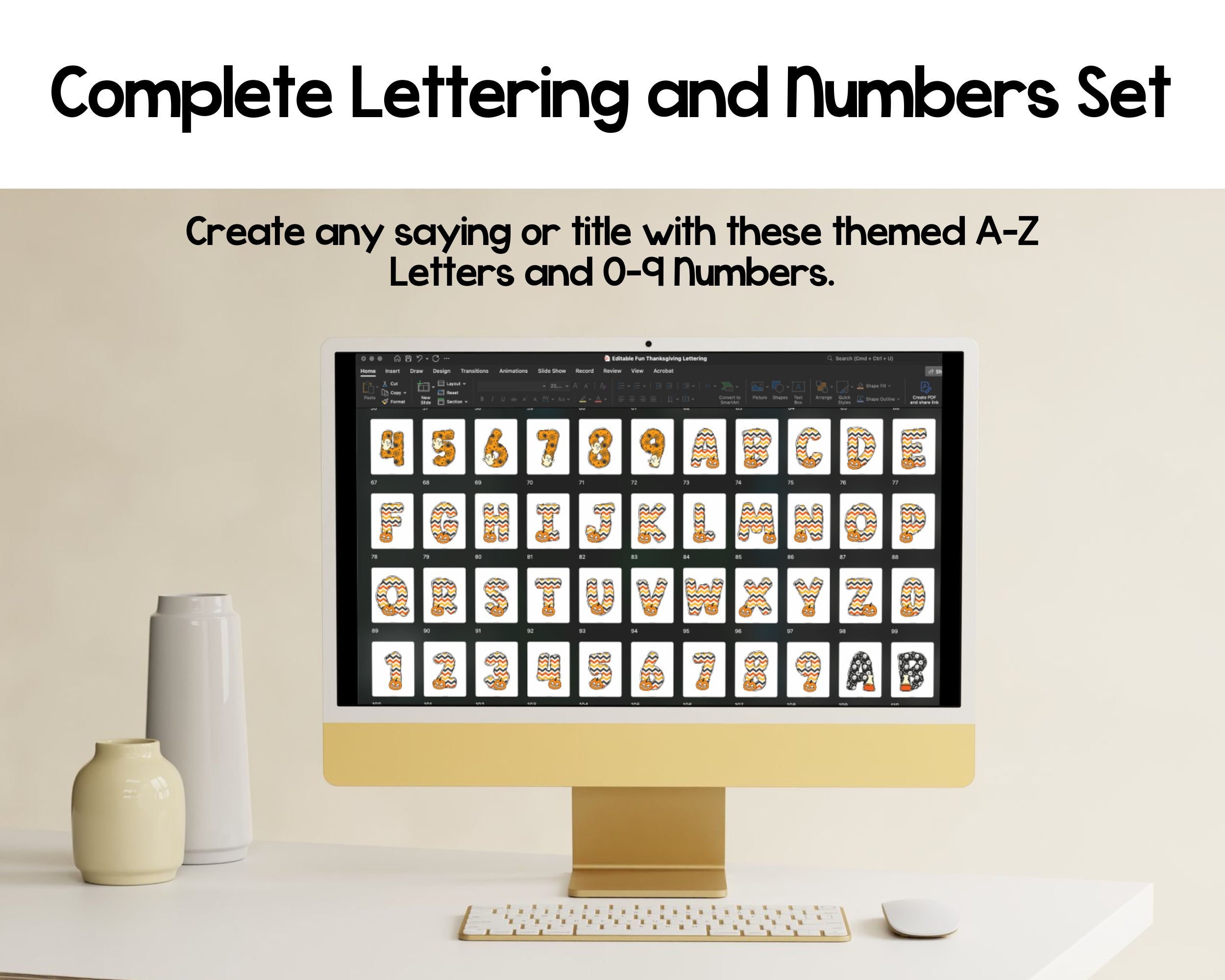 Spooky Halloween Letters and Numbers | Editable Bulletin Board Titles ...