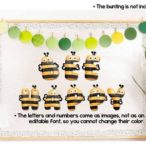 Cute Bees Lettering for Bulletin Board Titles / Classroom and Door ...