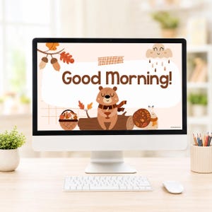 Fall Classroom Slides | Editable Morning Slides, Daily Routine & Agenda, Canva, PowerPoint, Google