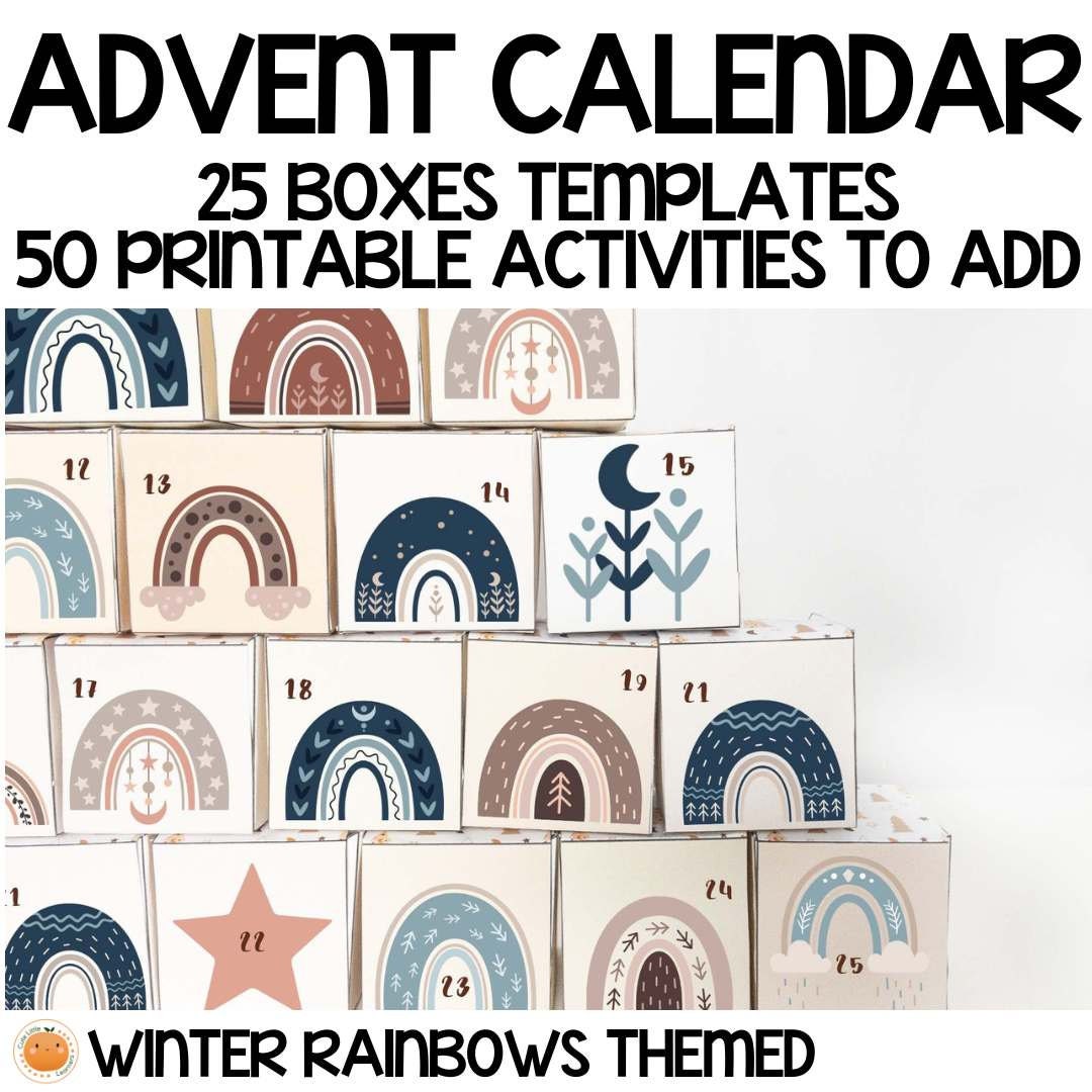 Printable Advent Calendar Boxes & Activities, Christmas Countdown ...