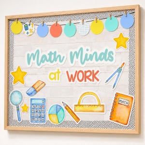 Math Bulletin Board and Door Decor - Editable Classroom Posters, Bunting, and Name Tags