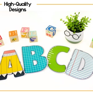 Back to School Letters and Numbers | Editable Bulletin Board & Door ...