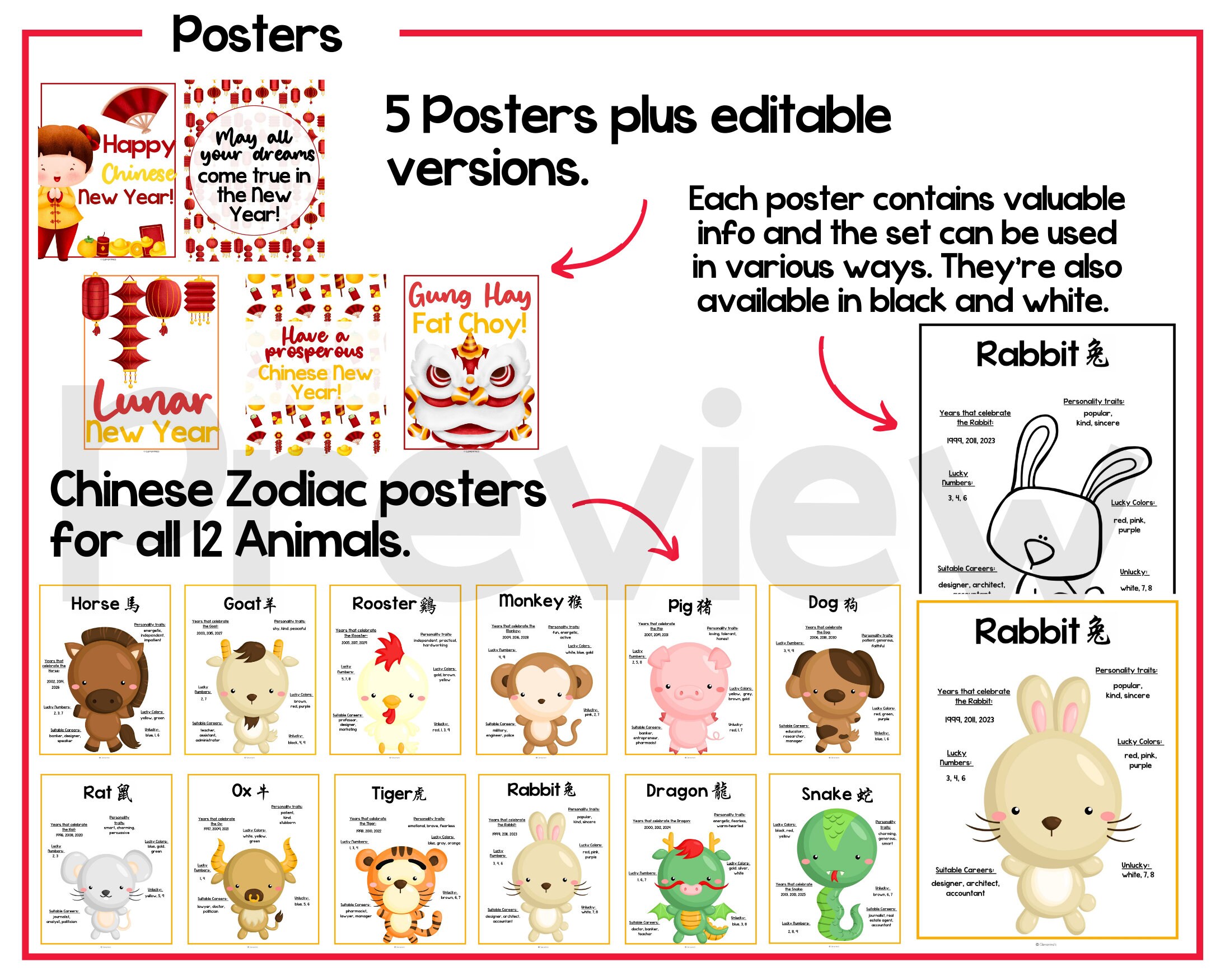 2026 Chinese New Year Bulletin Board – Interactive Classroom Decor With ...