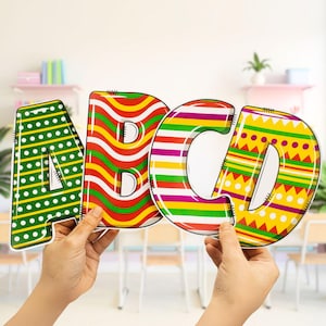 Letras del Cinco de Mayo para títulos de tablones de anuncios, decoración de aulas y puertas, plantilla de PowerPoint/Canva, kit de decoración imprimible