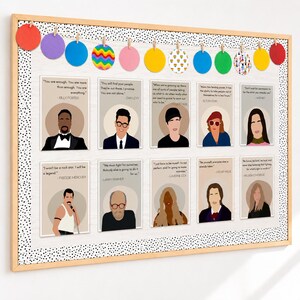 Pride Month Zitat Poster | Motivierende Klassenzimmer Dekoration mit Wimpelkette, Ränder und Bulletin Board Elemente