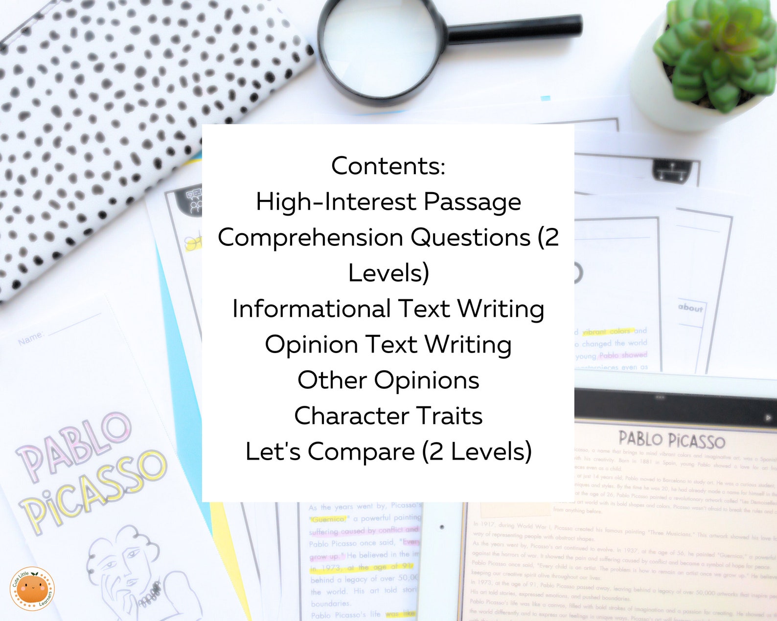 Pablo Picasso Printable Biography Pack Reading Etsy Pablo Picasso Printable Biography Pack Reading Etsy