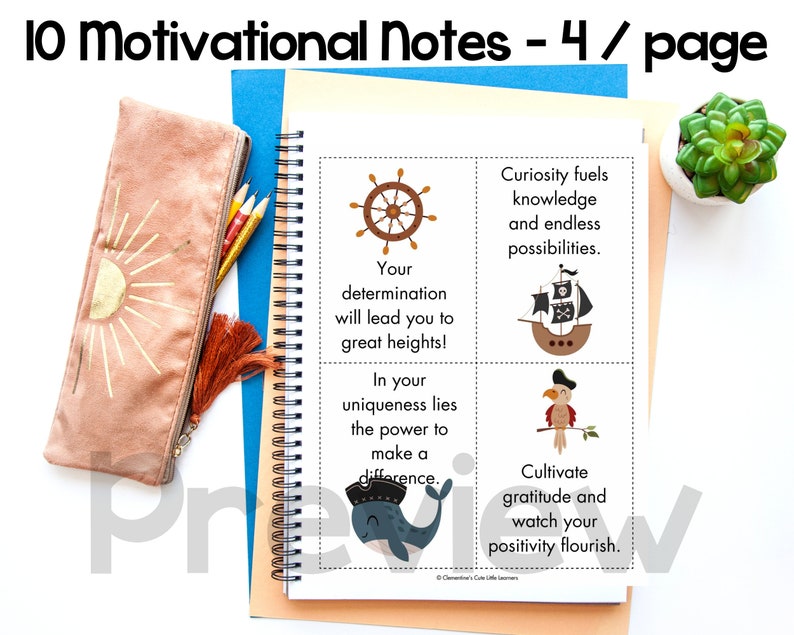 Pirates Themed Growth Mindset Posters Motivational Notes - Etsy