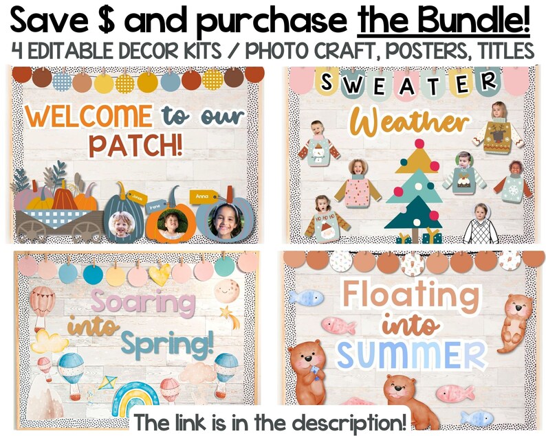 Hot Air Balloons Spring Bulletin Board & Interactive Classroom Decor Editable Bunting, Printable Posters, Writing Prompts image 9