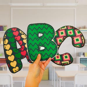 Letras del Mes de la Historia Afroamericana para títulos de tablones de anuncios, decoración de aulas y puertas, para usar en formato PDF, PowerPoint o plantilla Canva, para imprimir