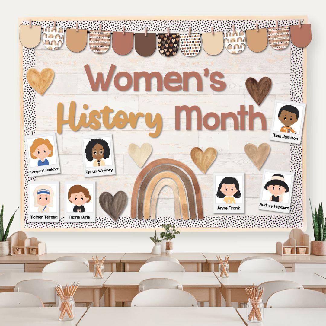 Women’s History Month Bulletin Board – Interactive Classroom Decor With ...