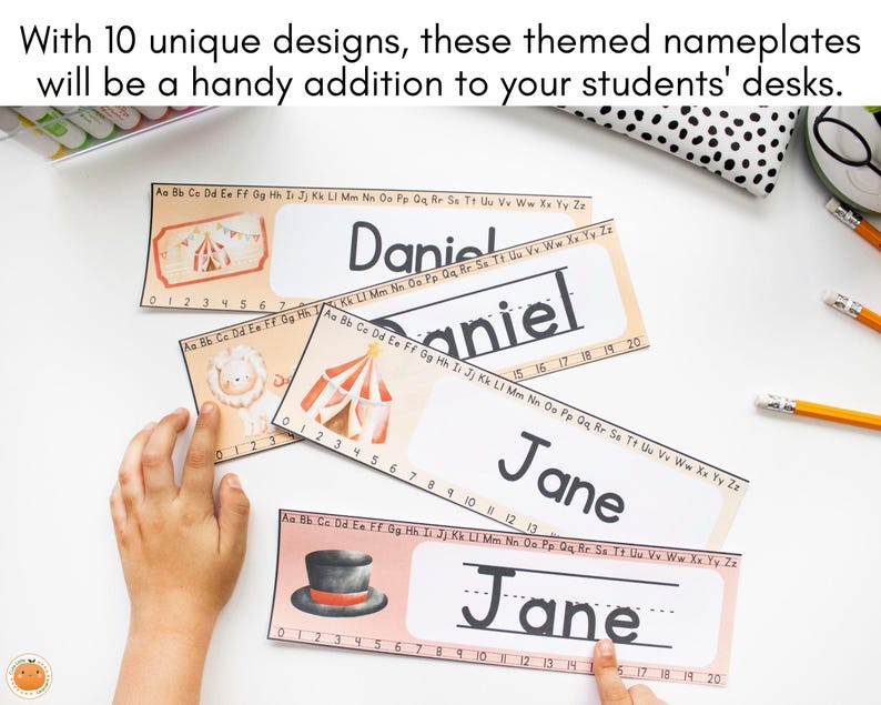 Circus Desk Name Tags | Editable Classroom Labels for Student Desks and ...