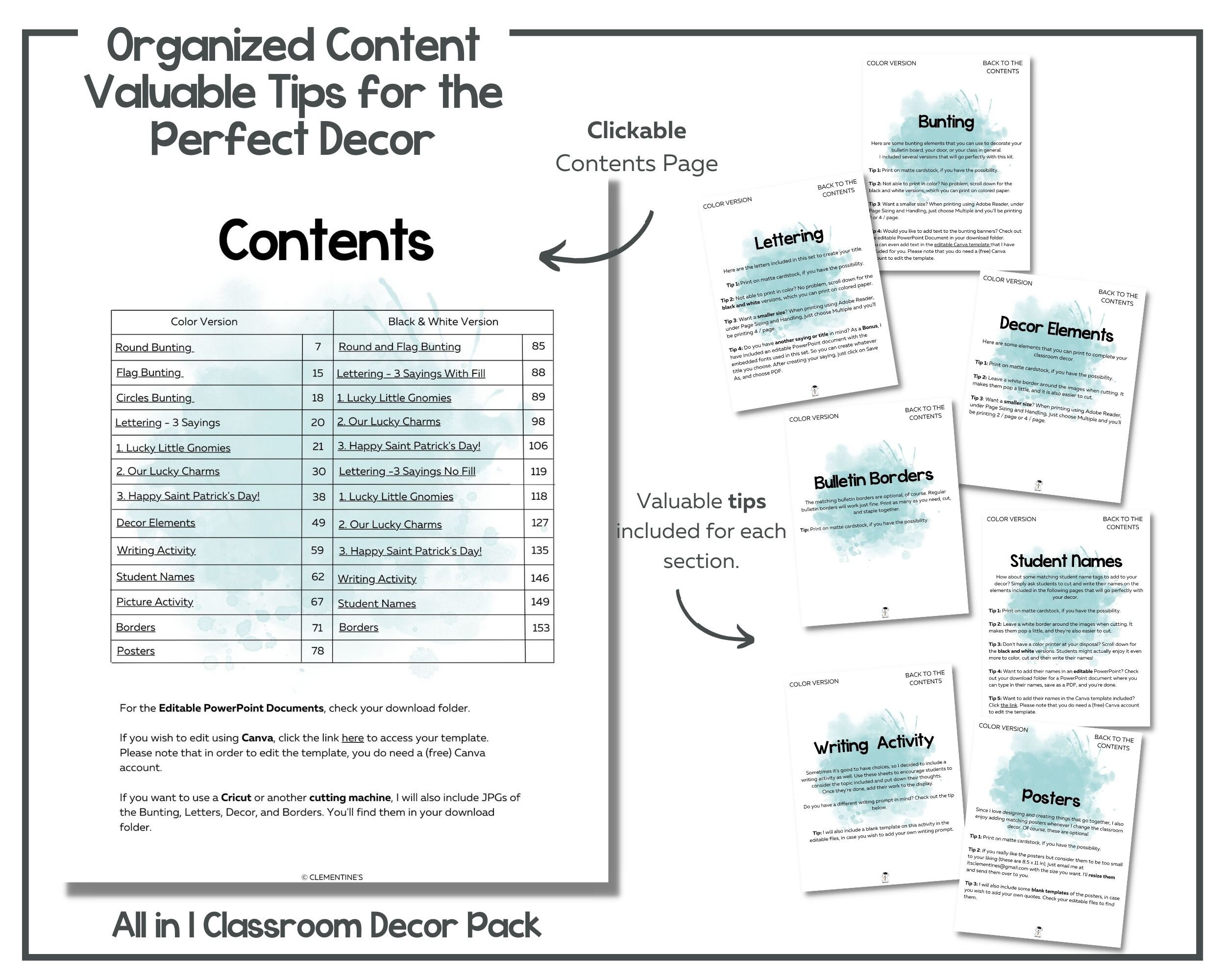 Spring Classroom Decor Kits Bundle Women s History Month Earth Day