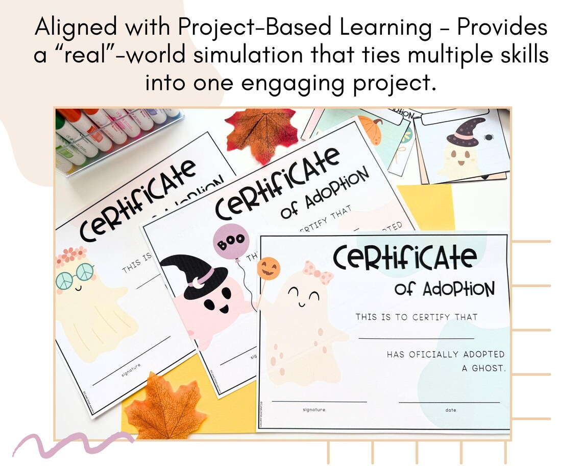 Adopt a Ghost Project Based Learning, Printable Halloween Activity ...