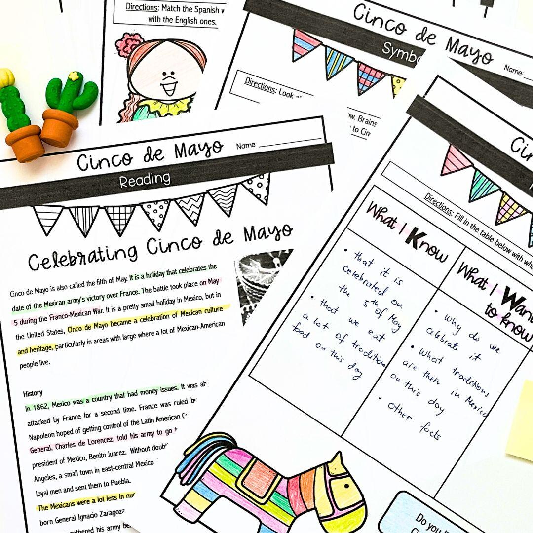 Cinco De Mayo Printable Learning Set | Homeschooling Educational ...