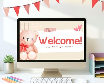 Plantillas de diapositivas diarias para el aula de San Valentín con temporizadores