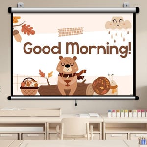 Fall Themed Daily Classroom Slides with Timers, Centers, Behavior Management, Editable in Canva, Google Slides & PowerPoint