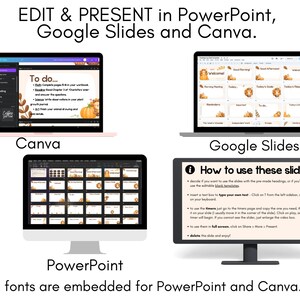Thanksgiving Themed Daily Classroom Slide Templates With Timers ...