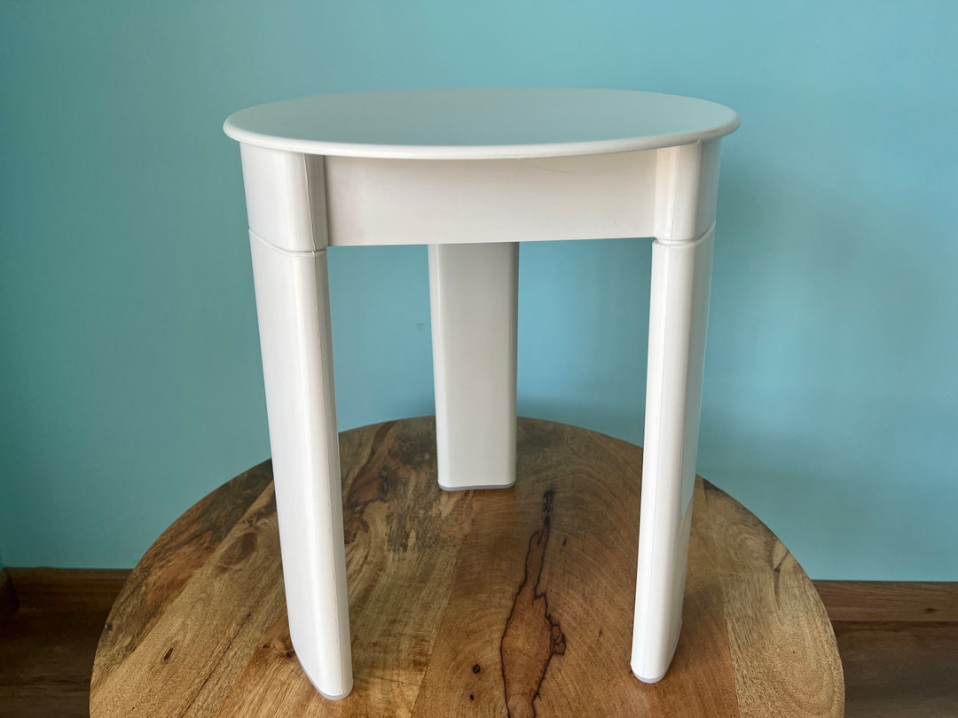 Sgabello Trio Bianco Gedy - In Plastica ABS, 33x40.5cm - Foto 3