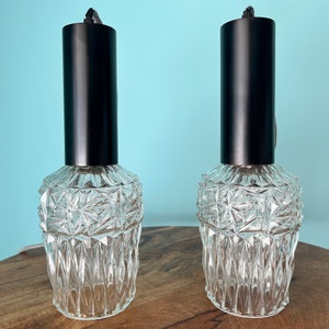 Pair of Vintage 1960s Small Lamps - Mid Century retro Design - Restored Lighting Set