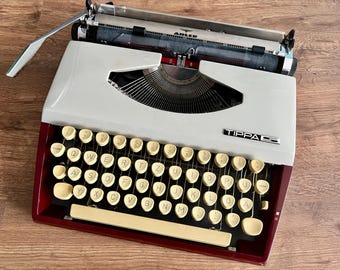 Vintage Adler Tippa S Typewriter - 1960s-1970s Office Decor with Case - Working Condition, Needs Cleaning and Tape Replacement